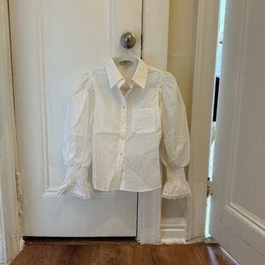 DREAM Sister Jane long sleeve white blouse with pearl buttons